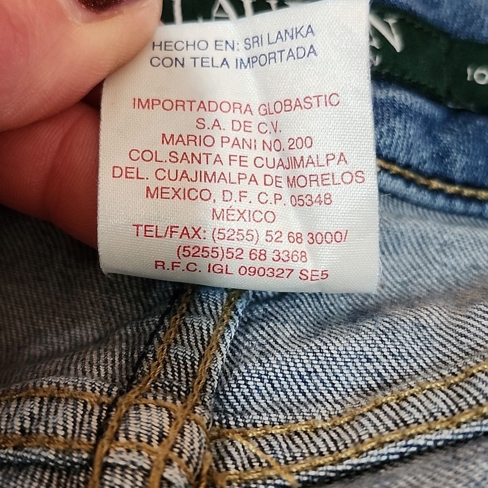 Lauren Ralph Lauren, 92% cotton, high rise, straight leg, denim jeans, 10 petite - Picture 8 of 9